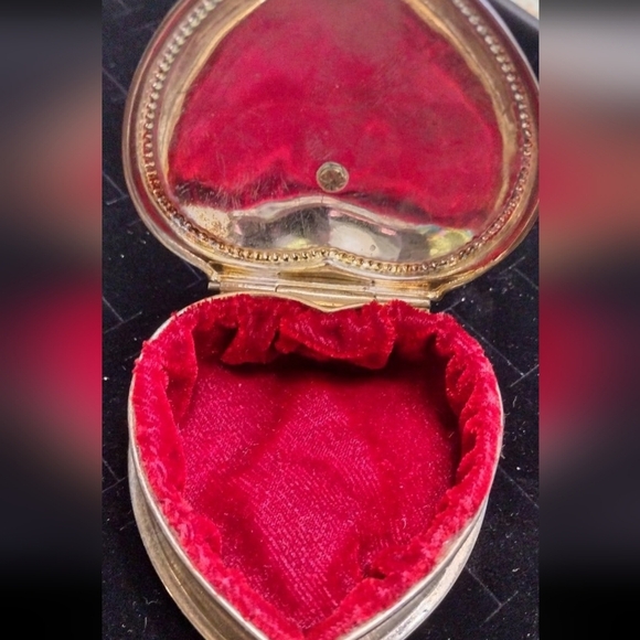 Silvertone "I Love You" Trinket Bix - Picture 2 of 6